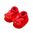 thumbnail image 1 of Infant Newborn Baby Cartoon Rabbit Shoes Soft Sole Non-Slip Flats Prewalker Warm Shoes, 1 of 5