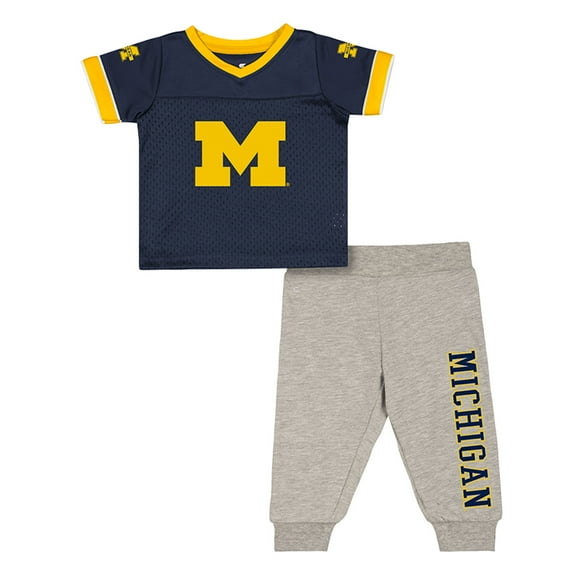 Infant & Newborn Colosseum Michigan Wolverines Nothing But the Hits Two-Piece Football Set