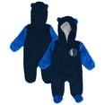 thumbnail image 1 of Infant & Newborn Outerstuff Navy Dallas Mavericks Stay Napping Fleece Bunting Full-Zip Hooded Sleeper, 1 of 3