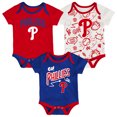 thumbnail image 1 of Infant & Newborn Outerstuff Philadelphia Phillies All Day Play Three-Piece Bodysuit Set, 1 of 4