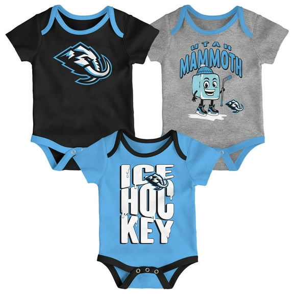 Infant & Newborn Outerstuff Utah Mammoth Triple Header Three-Piece Bodysuit Set