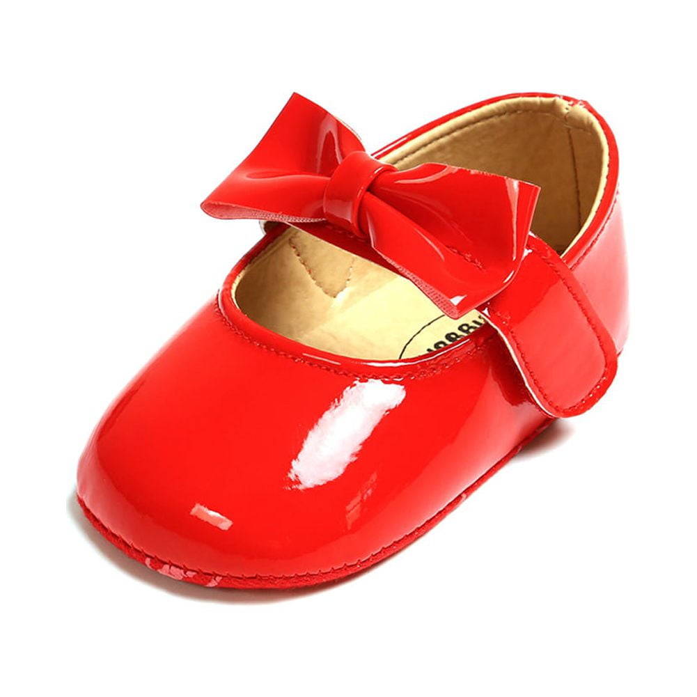 Infant Newborn Toddler Baby Girls Shoes Mary Jane Flats Bowknot Design