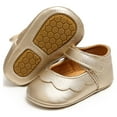 thumbnail image 1 of Infant Newborn Toddler Kids Baby Girls Moccasins Shoes Floral PU Leather Shoes With Rubber Sole Anti-Slip, 1 of 12