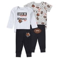 thumbnail image 1 of Infant & Newborn WEAR by Erin Andrews Cincinnati Bengals Three-Piece Turn Me Around Bodysuits & Pant Set, 1 of 5