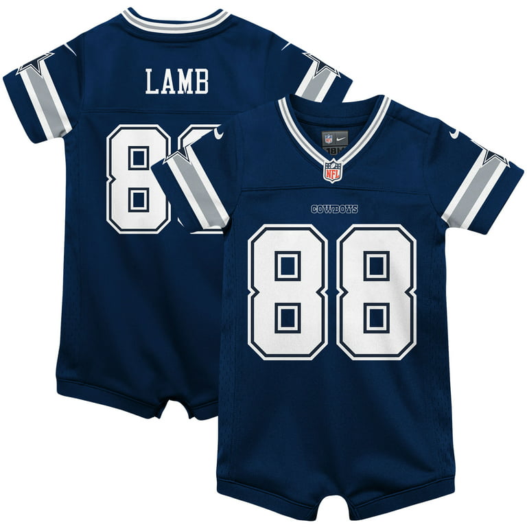 Infant Nike CeeDee Lamb Navy Dallas Cowboys Game Jersey Romper 