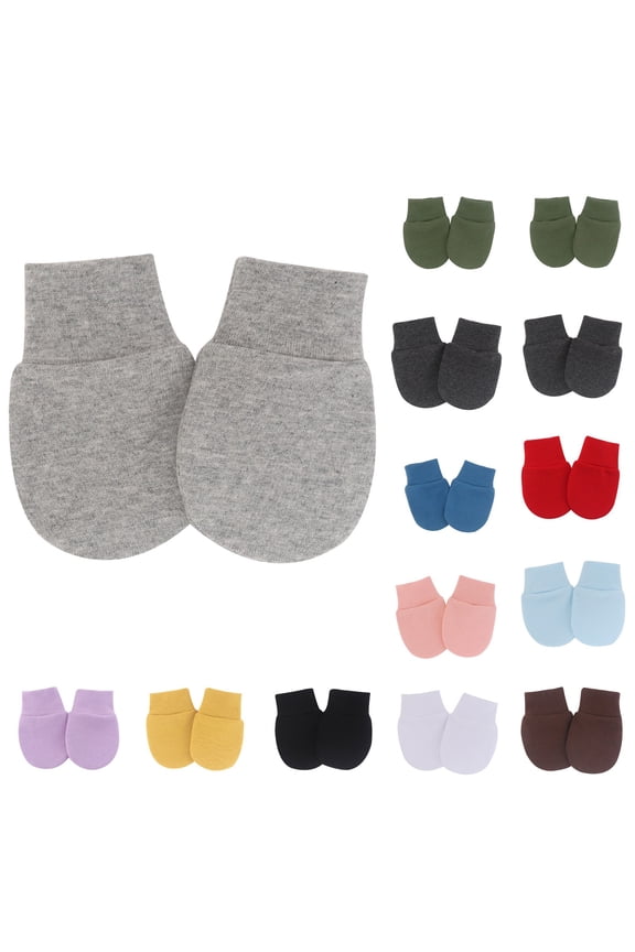 Infant No Scratch Mittens Unisex Cotton Gloves For Newborn Toddler