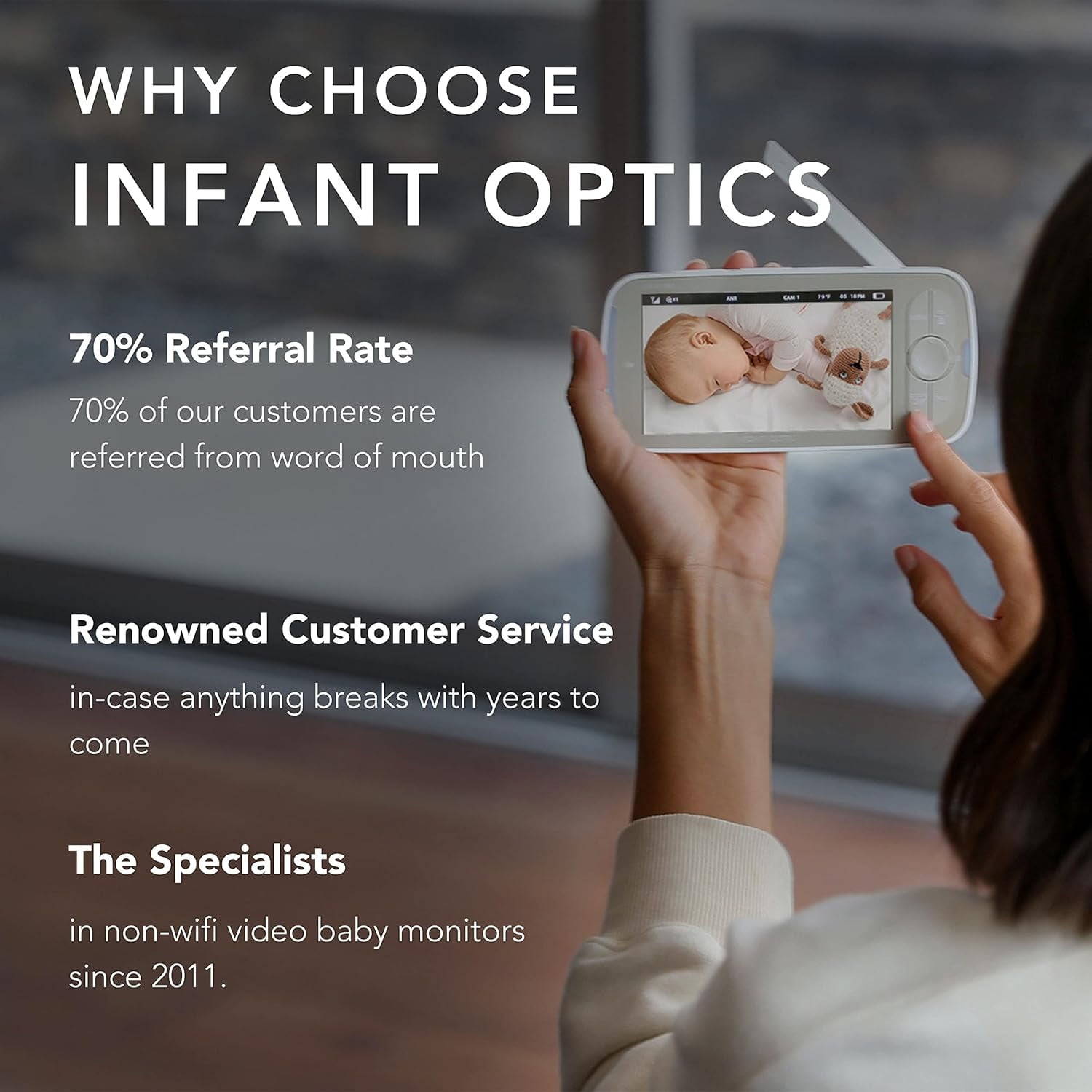 Infant Optics Pro Baby Audio Video Monitor DXR8 for Kids with Digital