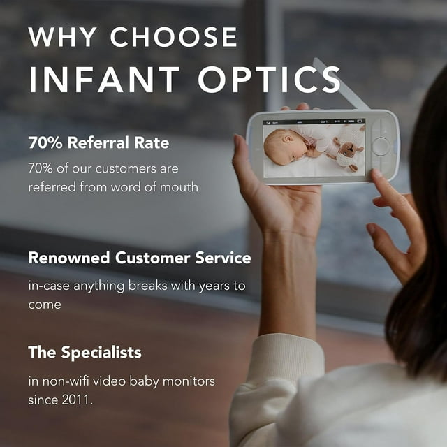 Infant Optics Pro Baby Audio Video Monitor DXR8 for Kids with Digital