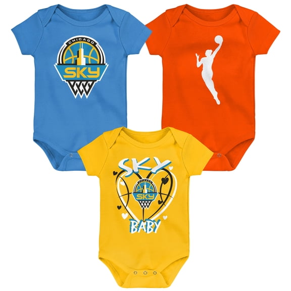 Infant Outerstuff  Chicago Sky Slide Home 3-Piece Creeper Set