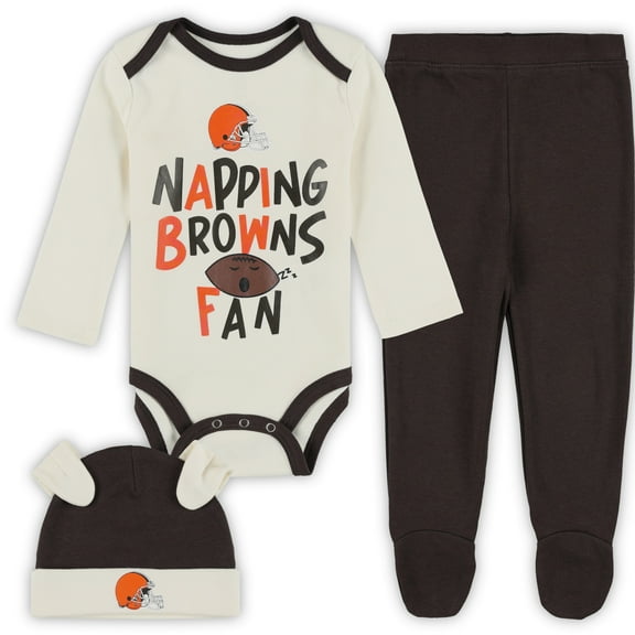 Infant Outerstuff Cleveland Browns Little Champ Three-Piece Set
