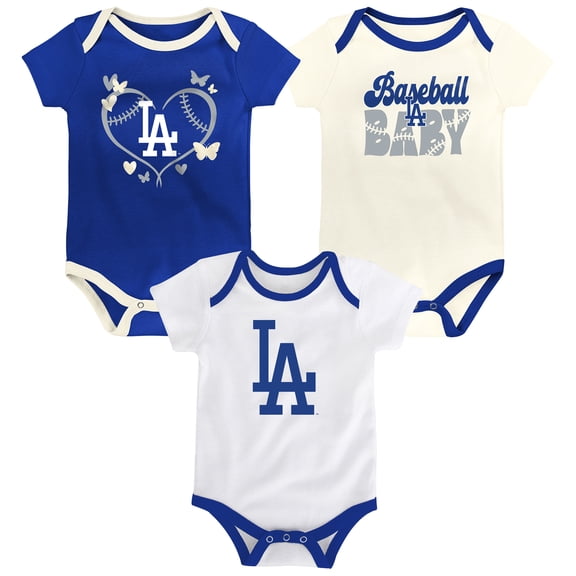 Infant Outerstuff Los Angeles Dodgers Home Team 3-Pack Bodysuit Set