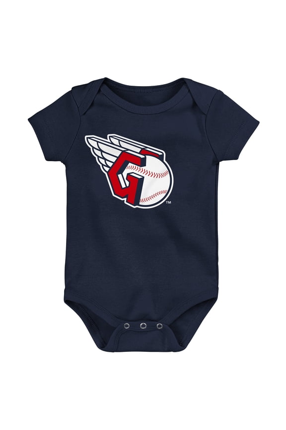 Infant Outerstuff Navy Cleveland Guardians Logo Bodysuit