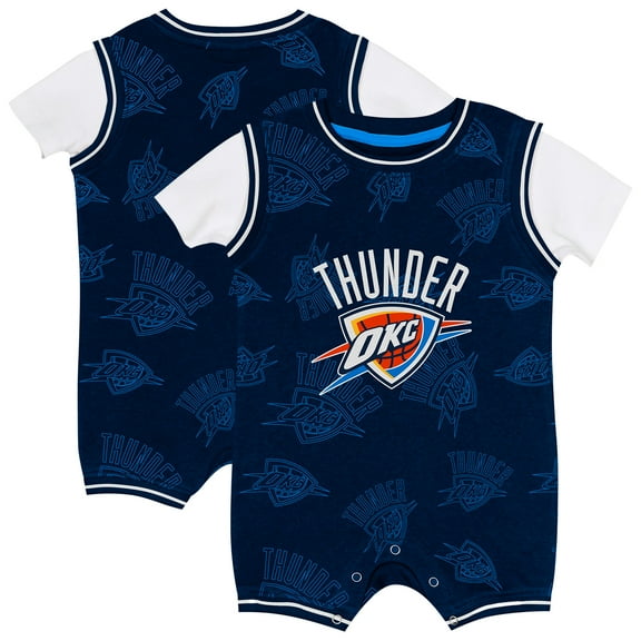 Infant Outerstuff Navy Oklahoma City Thunder Logo Mania Romper