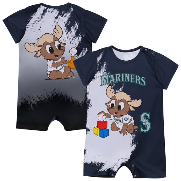 Infant Outerstuff  Navy Seattle Mariners Baby Mascot Bodysuit