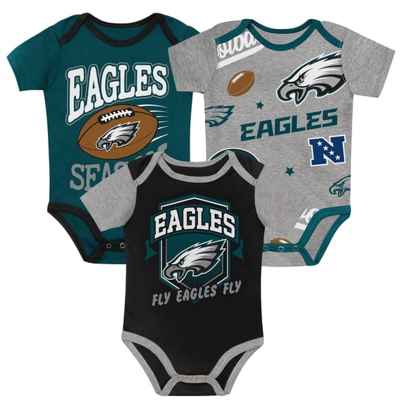 Infant Outerstuff Philadelphia Eagles First Round Pick 3-Piece Bodysuit Set