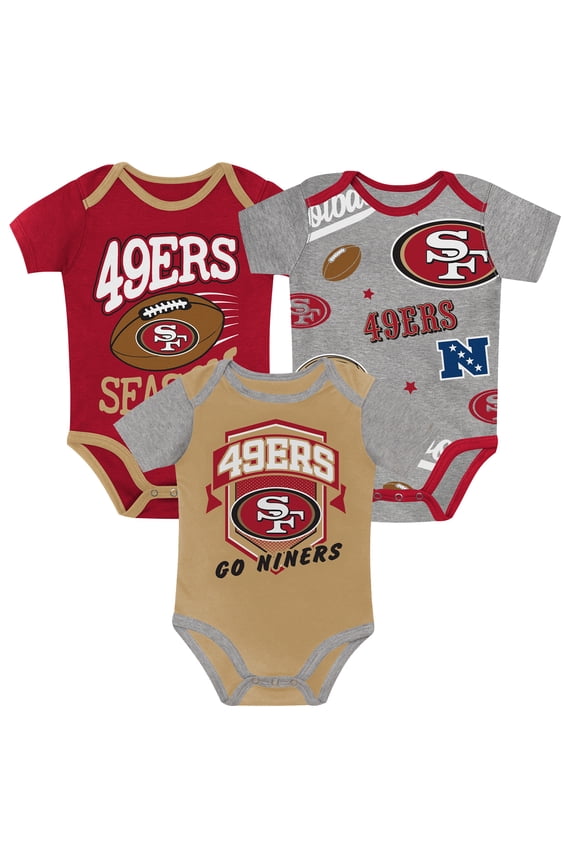 Infant Outerstuff San Francisco 49ers First Round Pick 3-Piece Bodysuit Set