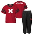 thumbnail image 1 of Infant Outerstuff Scarlet Nebraska Huskers Team Logo Red Zone Top and Pant Set, 1 of 4