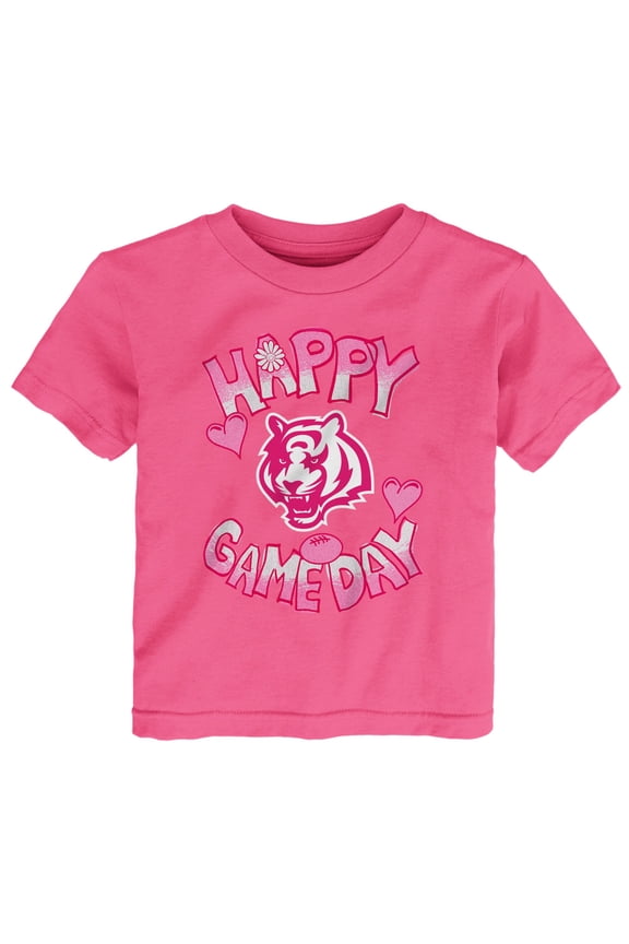 Infant Pink Cincinnati Bengals Happy Gameday T-Shirt