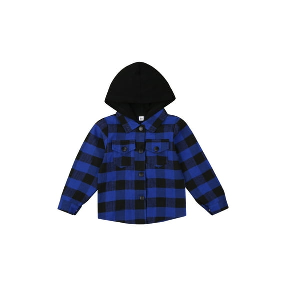 Infant Plaid Pattern Shirts Baby Boys Blouse Long Sleeve Single-breasted Tops Pocket Autumn Winter Baby Boy Shirt Blouse