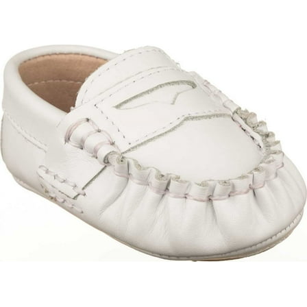 Infant Polo Ralph Lauren Telly II Unisex Slip-On White Leather 2M