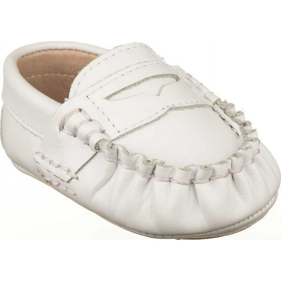 Infant Polo Ralph Lauren Telly II Unisex Slip-On White Leather 2M