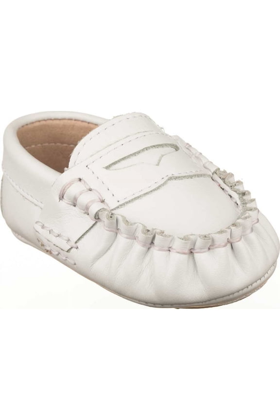 Infant Polo Ralph Lauren Telly II Unisex Slip-On White Leather 4 M