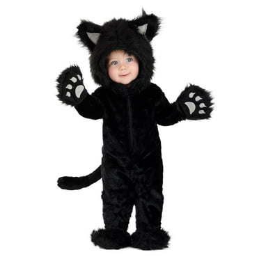 Child Black Cat Onesie Costume - Walmart.com