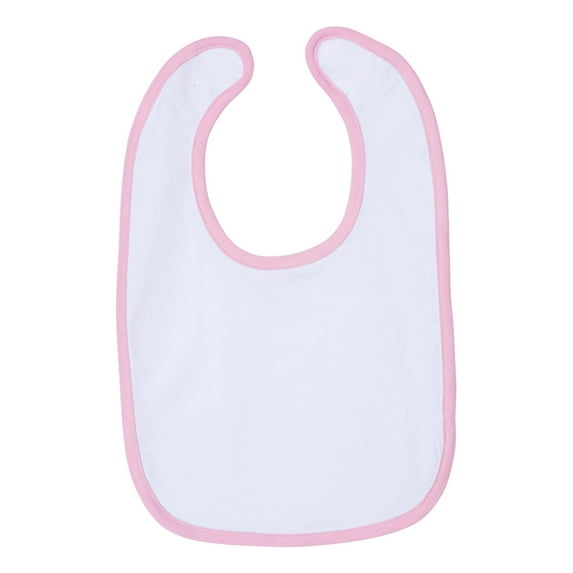 Infant Premium Jersey Bib, White / Pink
