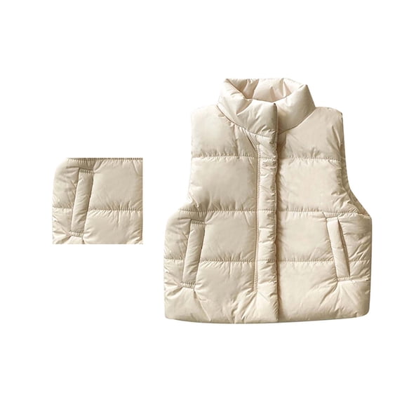 Puffer Vest Girls Lightweight Sleeveless Girls' Outerwear Vests Girls Winter Clothes Girl Clothes Size 3-6 Months