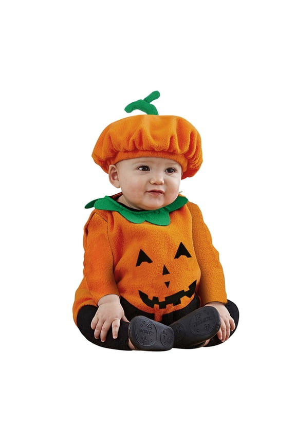 Infant Pumpkins Costume Baby Zip up Hoodies Romper Jumpsuit Cotton With Hat Outfit Halloween Baby Clothes 3-6 Months Halloween Costume Boy