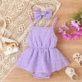 thumbnail image 1 of Infant Purple Baby Girls' Clothing Newborn Romper Baby Girl Dresses Infant Girl Outfits Newborn Girl Clothes Summer Baby Dresses 0-3 Months, 1 of 8
