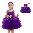 thumbnail image 1 of Infant PurpleDress Girls Ruffle Kids Formal Dresses for Girls Girls Flower Girl Dress Dresses for Teens 3-6 M, 1 of 5