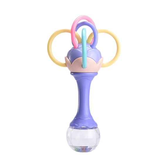 Infant Rattle Toy Hand Grip Teether for 0-12 Months Baby Teething Toy Sensory Development Toy with Easy Grip Design Safe Chewable Material for Early Development