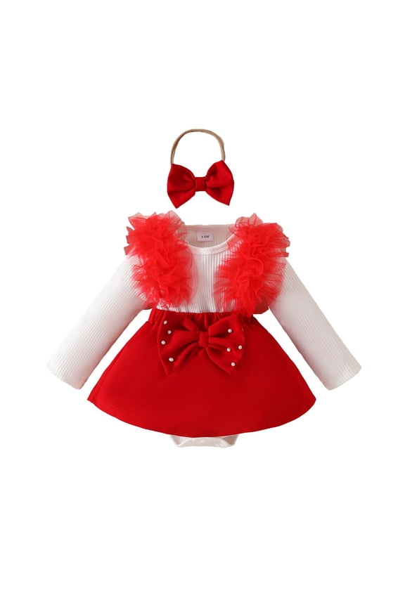 Infant Red Baby Girl Clothes Newborn Baby Girl Rompers Dresses Newborn Girl Outfit Ropa De Bebe NiñA Newborn Girl Dresses 9-12 Months