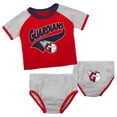 thumbnail image 1 of Infant Red/Heather Gray Cleveland Guardians Little Slugger Two-Pack Bodysuit Set, 1 of 5