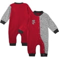 thumbnail image 1 of Infant Red Wisconsin Badgers Playbook Two-Tone Sleeper, 1 of 3