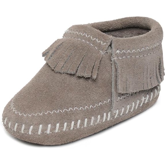 Minnetonka Riley Kids InfantToddler Boot 5 M US Toddler Grey