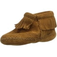 thumbnail image 1 of Minnetonka Riley Moccasin Booties (Infant/Toddler), Brown 2 Infant, 1 of 5