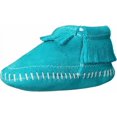 thumbnail image 1 of Minnetonka Infant-Girls' Riley Moccasin Booties Turquoise 1 M US, 1 of 5