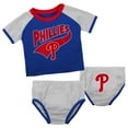 thumbnail image 1 of Infant Royal/Heather Gray Philadelphia Phillies Little Slugger Two-Pack Bodysuit Set, 1 of 5