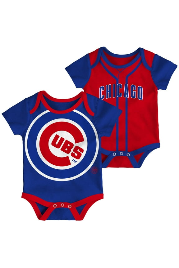 Infant Royal/Red Chicago Cubs Double 2-Pack Bodysuit Set
