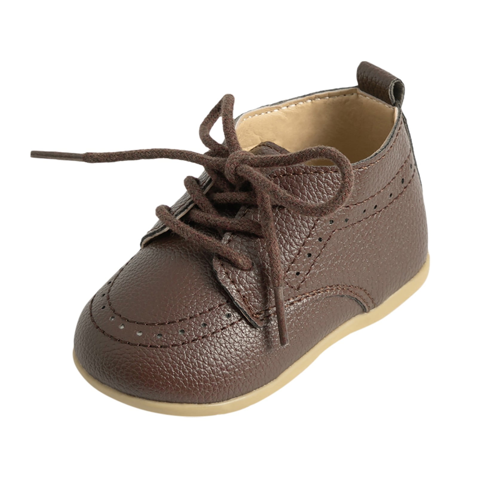 Infant Shoes Size 0 6 Months Autumn Casual British Style Flats Comfort Lightweight Elastic First Birthday Brown Sneakers Walmart