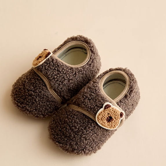 Infant Shoes and Socks Winter Warmth Walking Shoes Soft Sole Non-Slip Pre-Walking Shoes for Newborn Babies Toddlers Boys Girls with Rabbit Frog Designs and Easy Closure for Cozy Wear