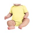 thumbnail image 1 of Infant Short Sleeve Cotton/Polyester Baby Rib Bodysuit Banana 24M, 1 of 5