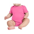 thumbnail image 1 of Infant Short Sleeve Cotton/Polyester Baby Rib Bodysuit Hot Pink 12M, 1 of 5