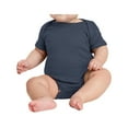 thumbnail image 1 of Infant Short Sleeve Cotton/Polyester Baby Rib Bodysuit Navy 6M, 1 of 5
