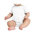 thumbnail image 1 of Infant Short Sleeve Cotton/Polyester Baby Rib Bodysuit White 24M, 1 of 5