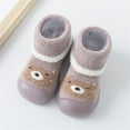 thumbnail image 1 of Infant Slipper Socks Non-Skid Infant Walking Shoes Indoor Warm Knit Soft Sole Rubber Cotton Toddler Shoes Floor Socks for Boys 6-12 Months, 1 of 8