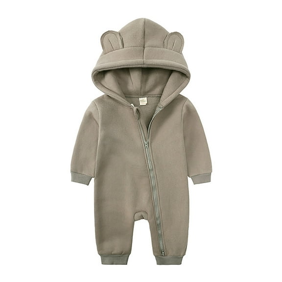 Infant Snowsuit Fleece Bear Ear Baby Romper Baby Outfits Warm Preemie Baby Clothes 12-18 Months