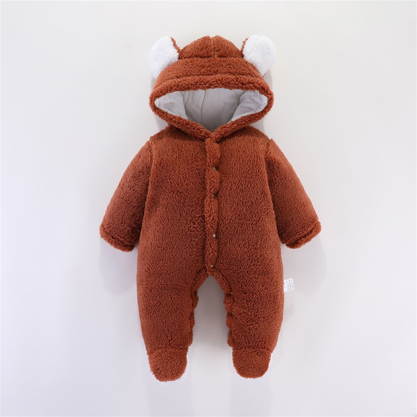 Snowsuit Hooded Jumpsuit Bear Ear Girl Baby Romper Baby Outfits Warm Baby Clothes Girl 0-3 Months